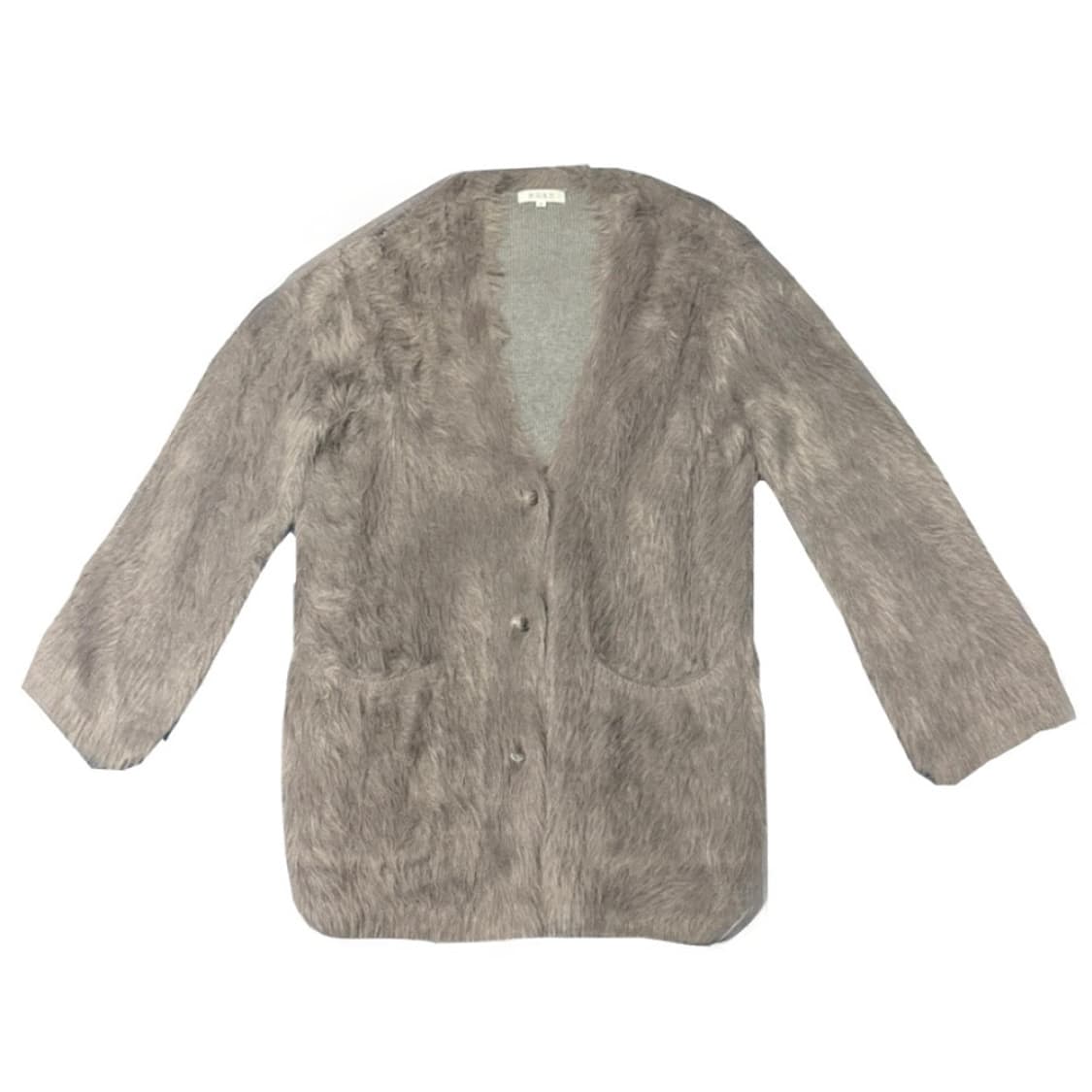 빈티지 그레이 퍼 가디건 상품이미지1