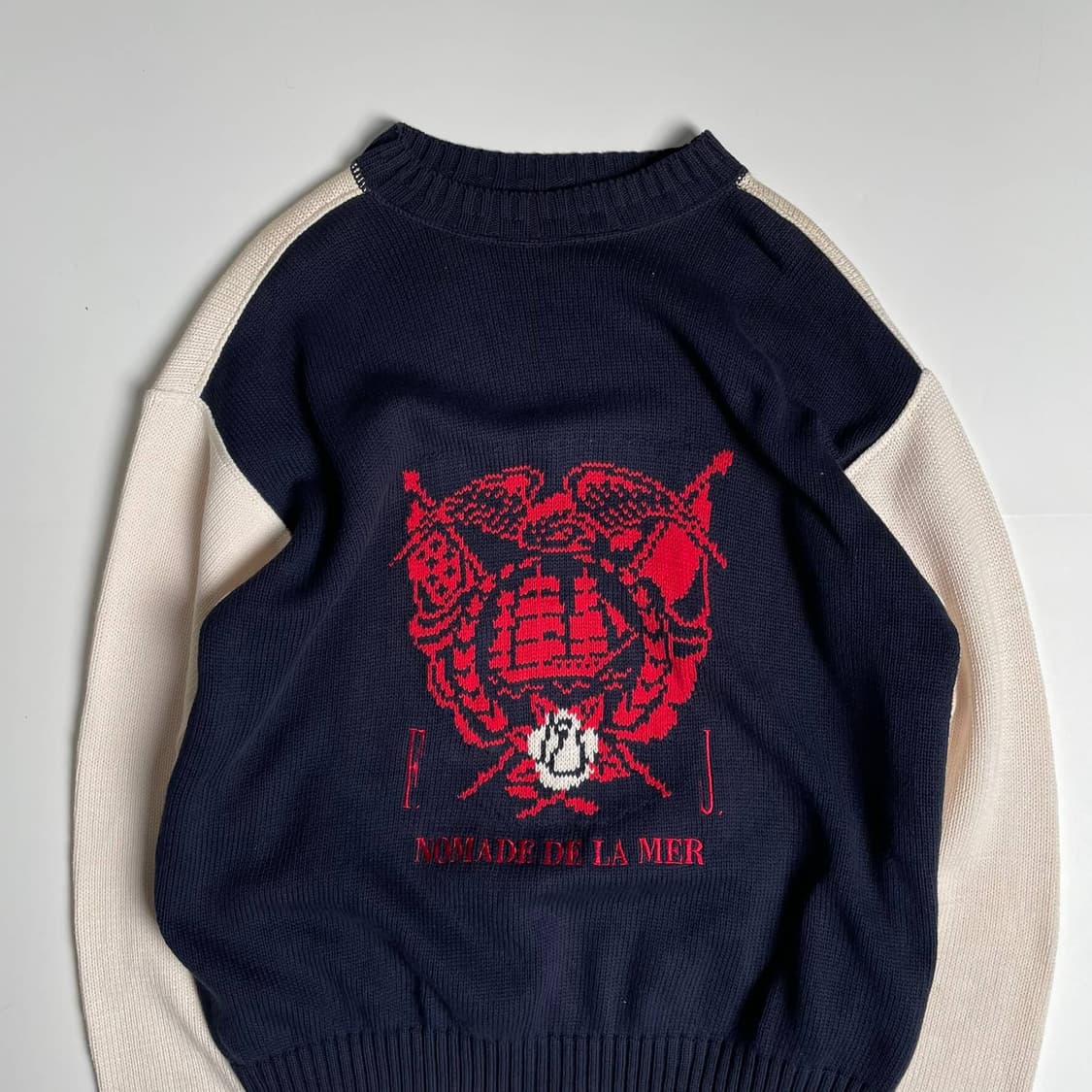 91aw 지안프랑코 페레 코튼 네이비 니트 (italy)   상품이미지2