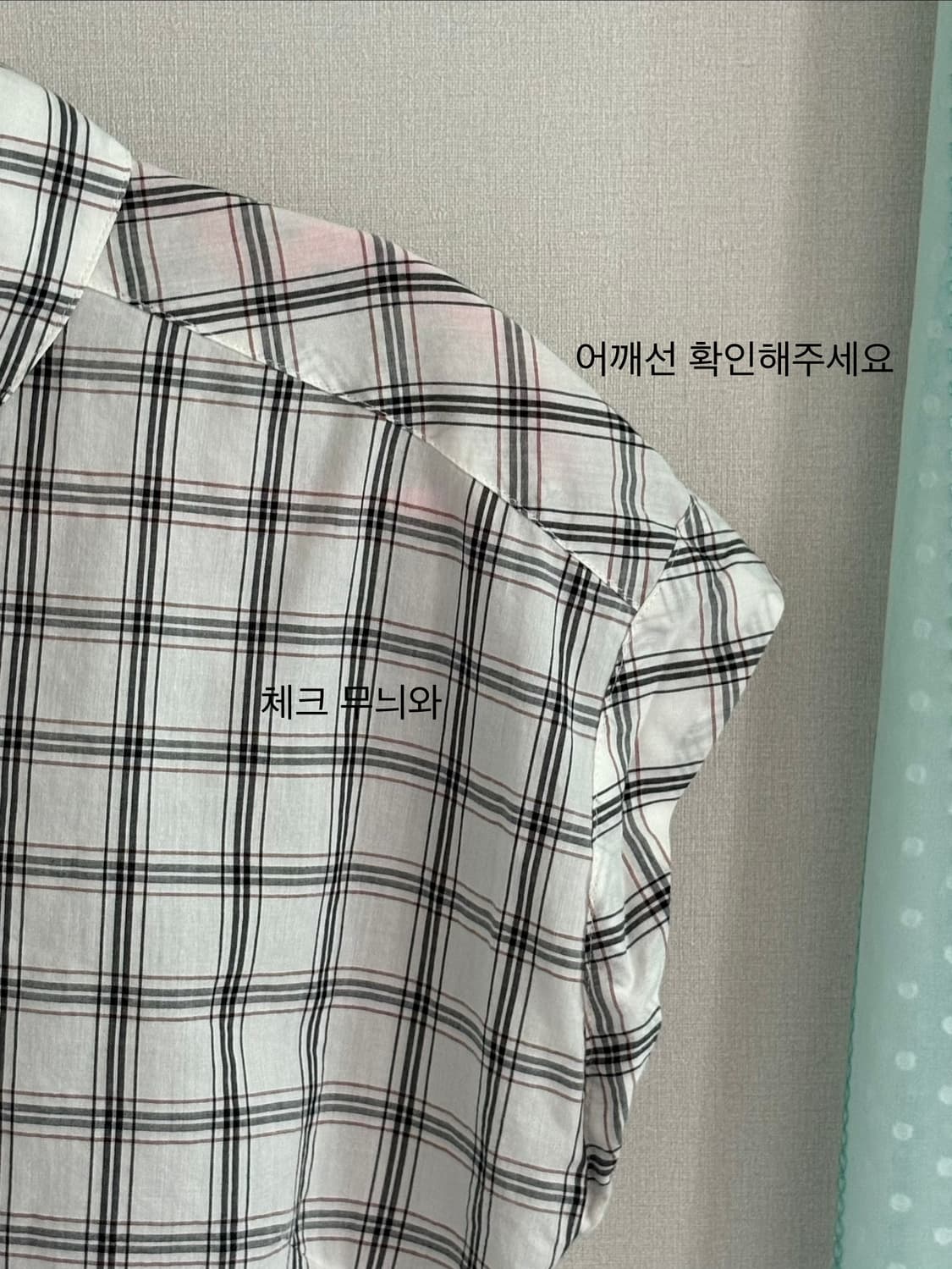 체크 블라우스 상품이미지3