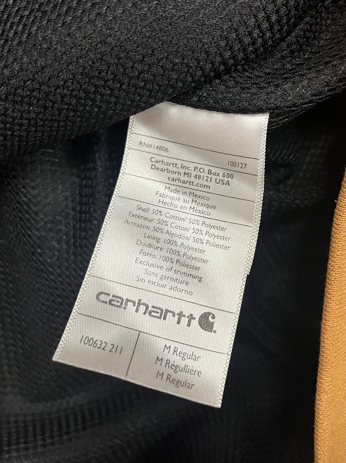 칼하트 브라운 써멀 후드 집업 상품이미지8