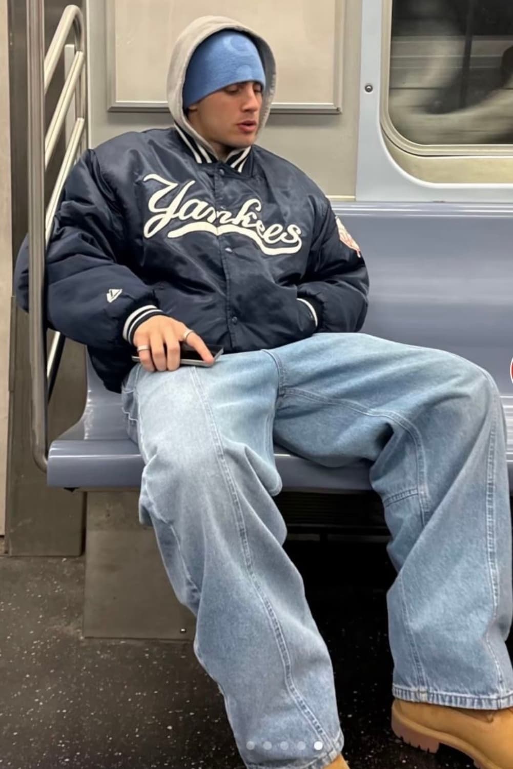 뉴에라 뉴욕양키스 스타디움 재킷 네이비 바시티 자켓 mlb 패딩 L 상품이미지8