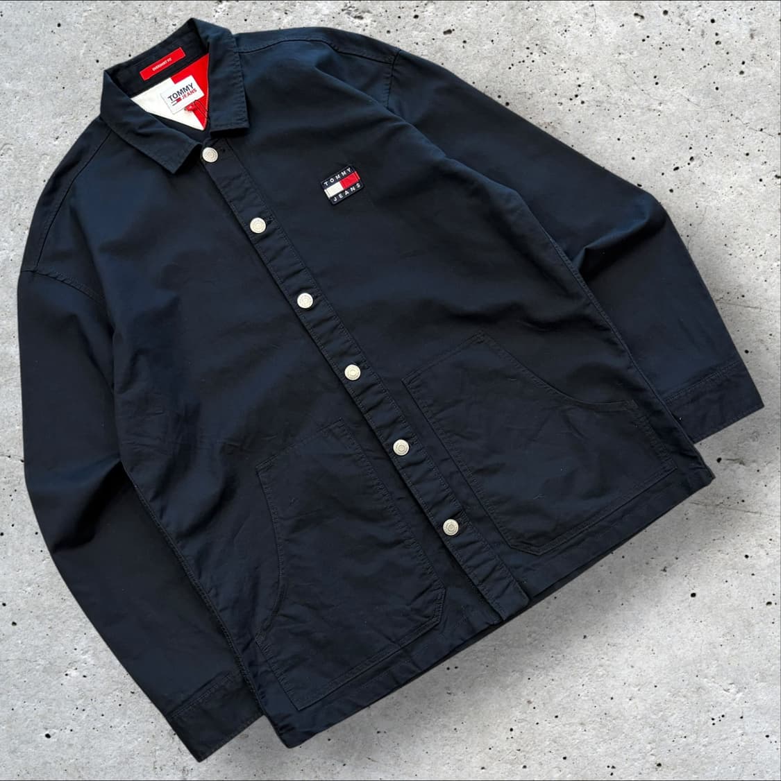 [M] 타미힐피거 타미진스 빅로고 네이비 코튼 셔츠 D115 상품이미지1