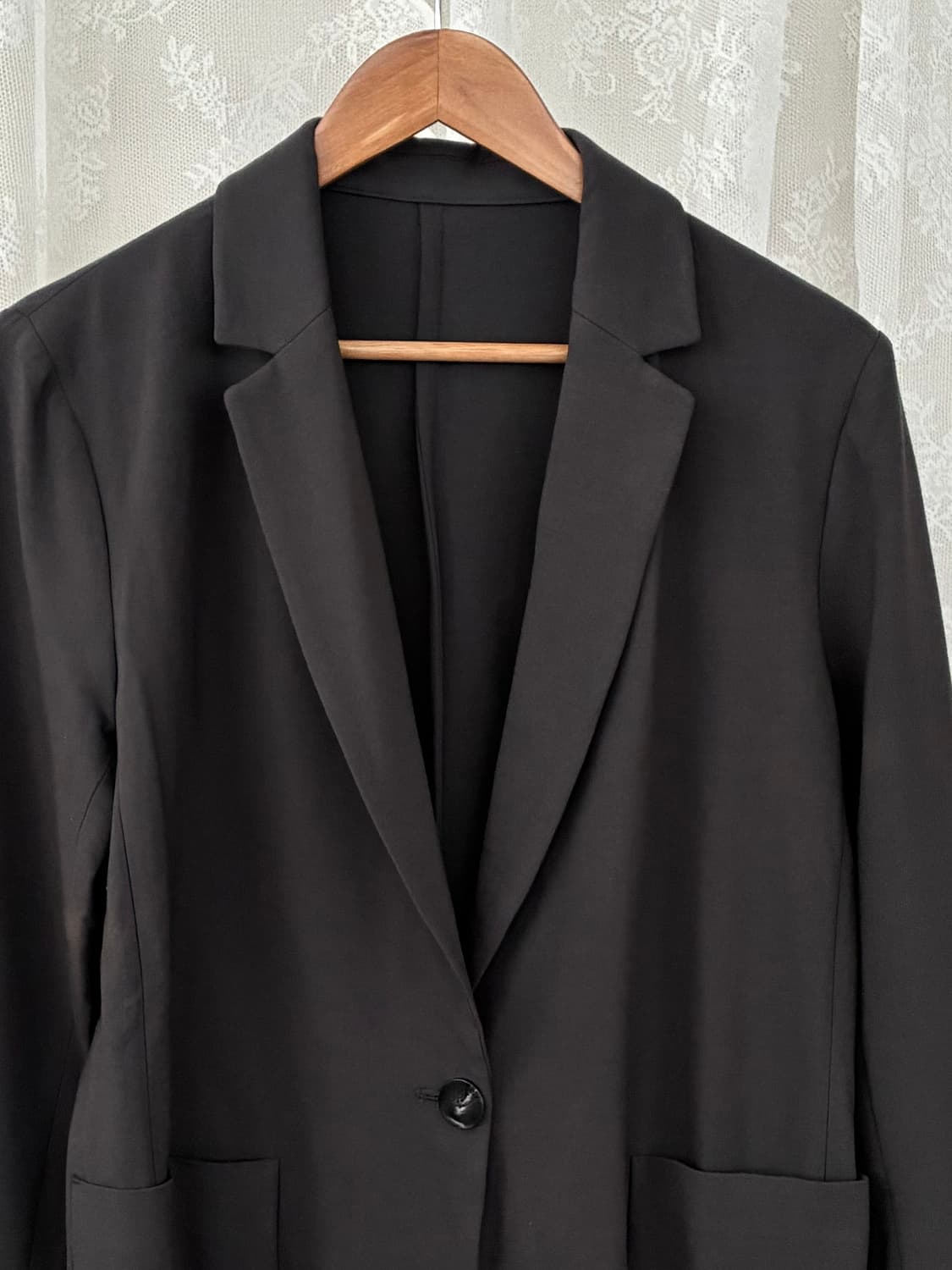 L) 마시모두띠 원버튼 코튼 블레이저 차콜 상품이미지3