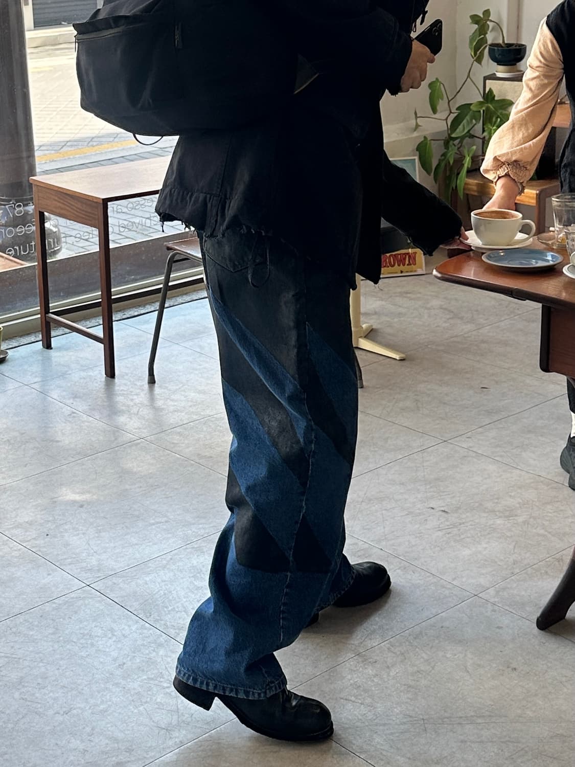 [34] 드리스 반 노튼 pine 데님 사선 페인팅 상품이미지7