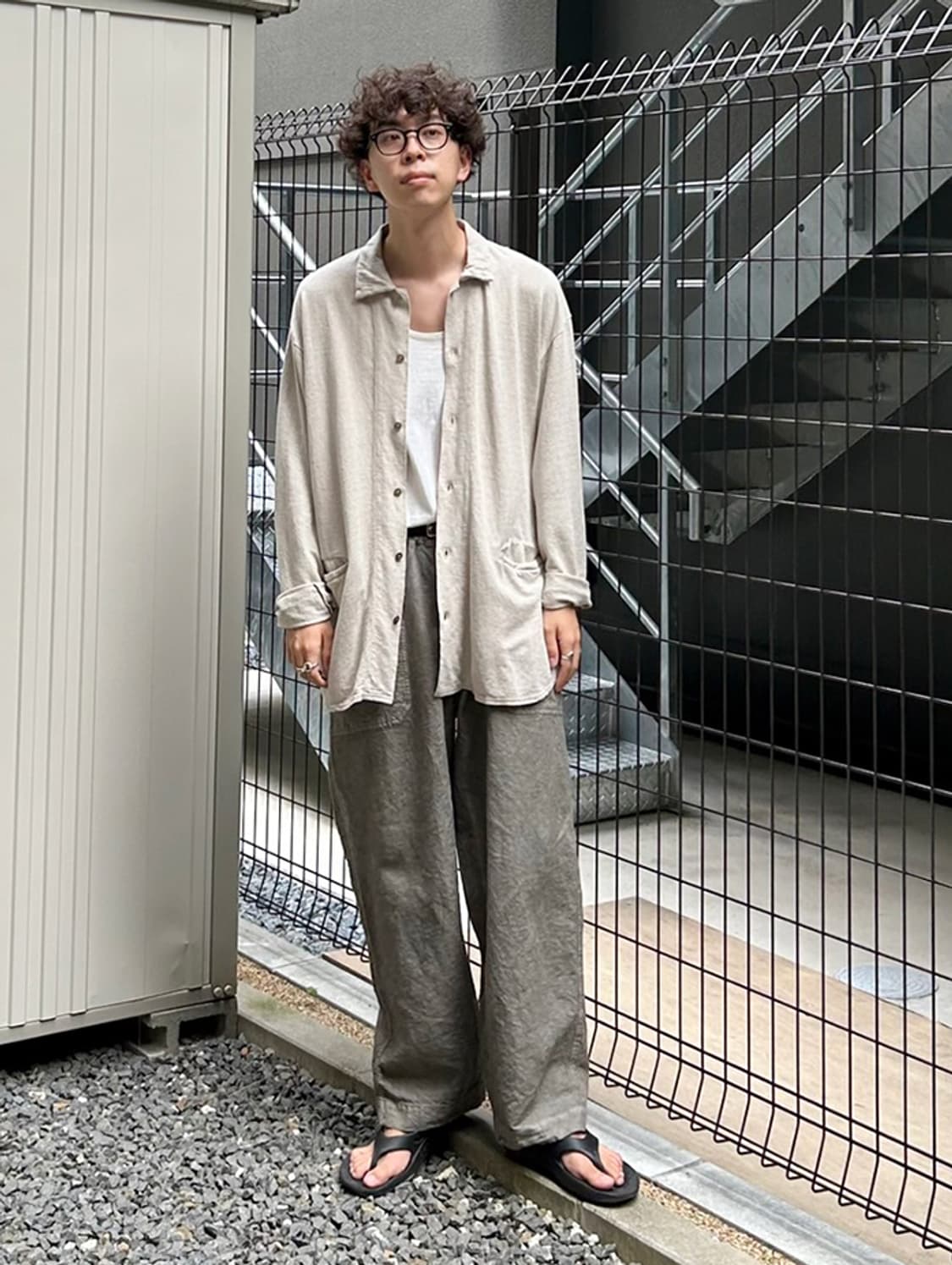 네스트로브컨팩트 인레이 린넨 셔츠자켓 상품이미지2