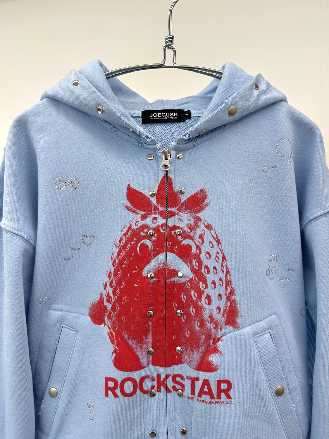 Rock Duck Hoodie Zip-Up Lv.2 (Sky Blue) 상품이미지1