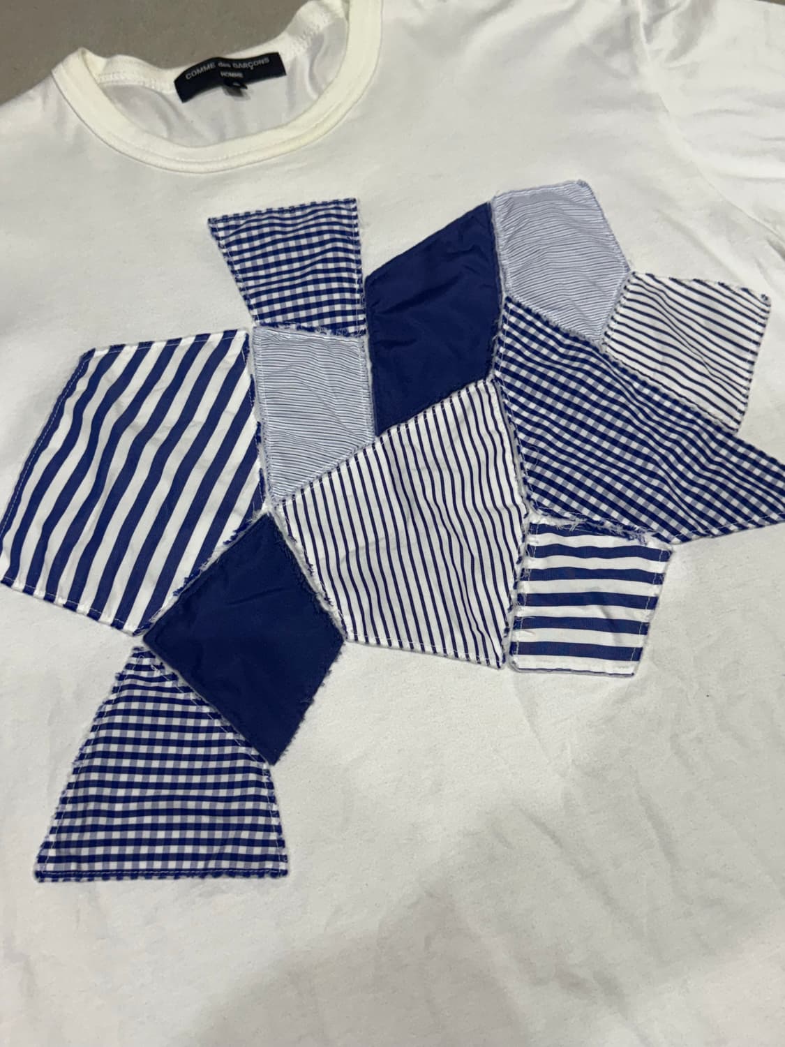 2015 꼼데가르송 패치워크 디테일 반팔 티셔츠 상품이미지2