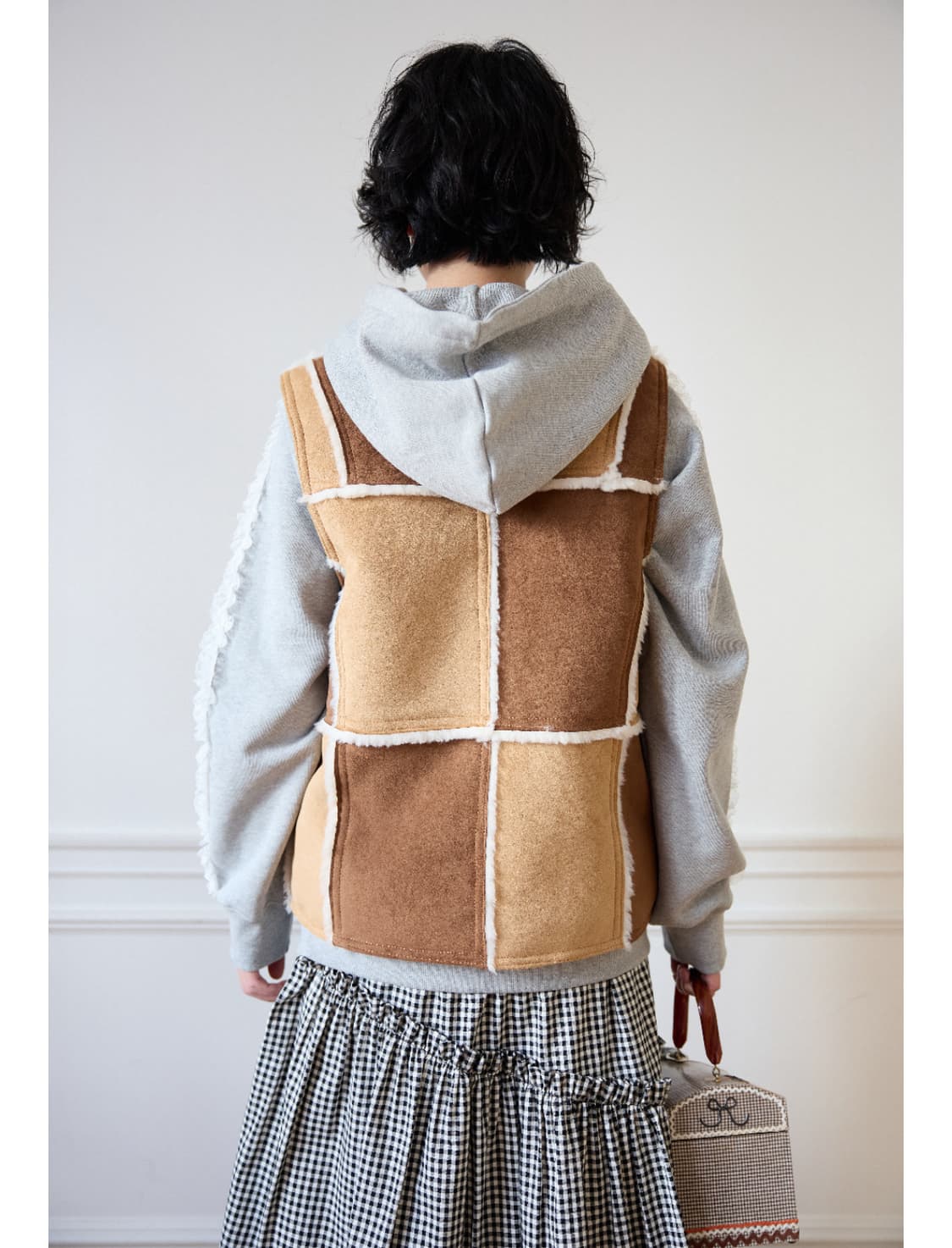 졸리레이드 Suki patchwork sheepskin vest 상품이미지2