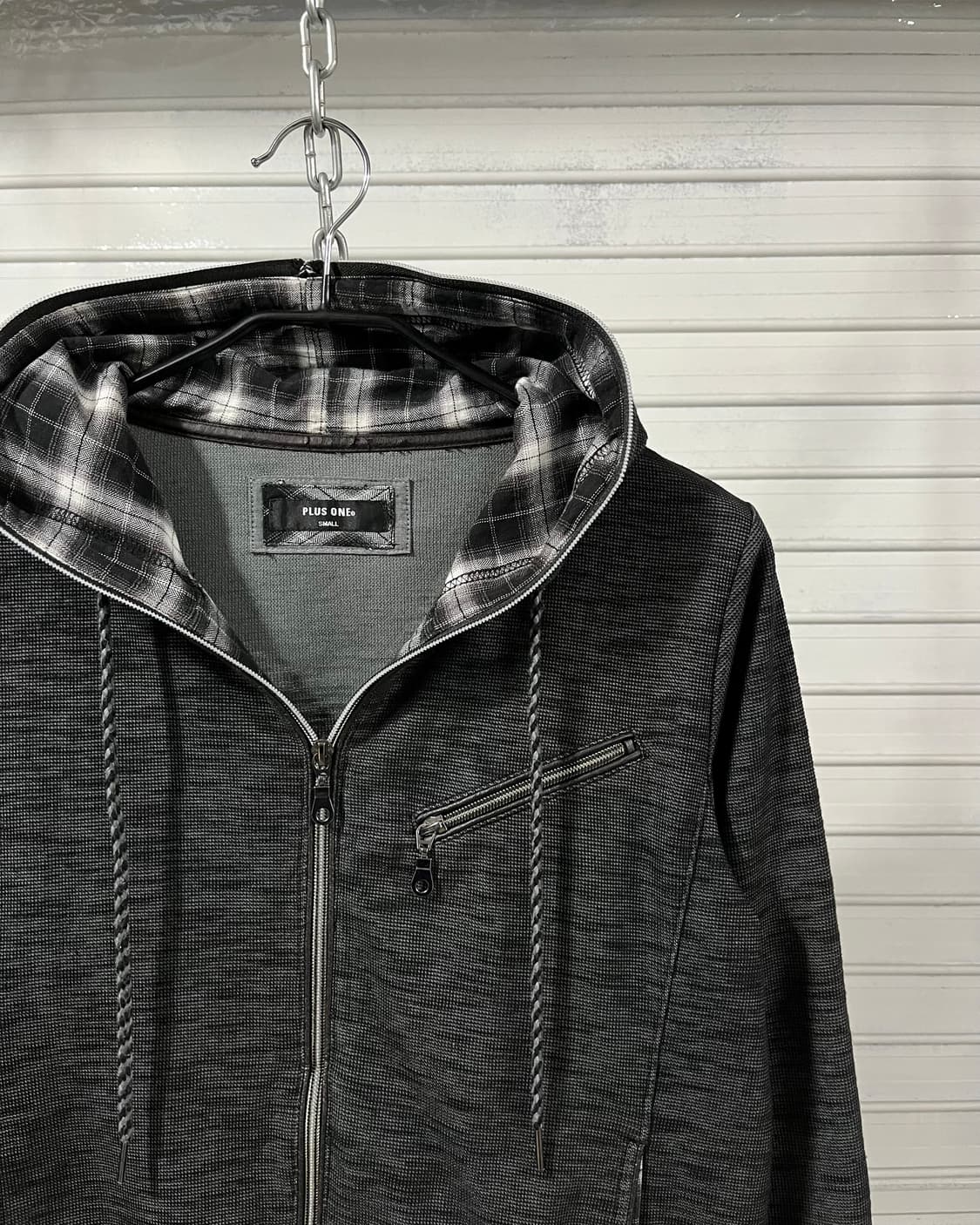 plus one zip detail hood zip up 상품이미지6