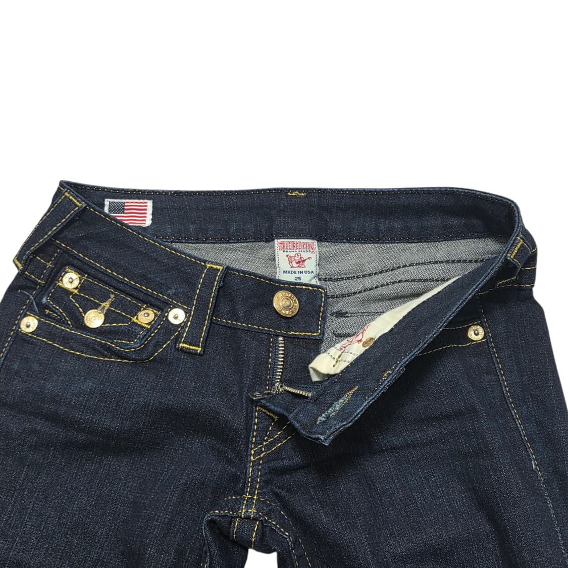 TrueReligion 트루릴리젼 골드 레인보우빌리 부츠컷 데님 상품이미지4