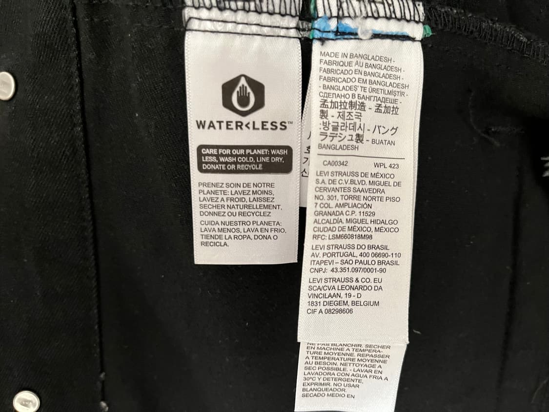 리바이스 블랙 데님 트러커 면자켓 M-L, 100 상품이미지5