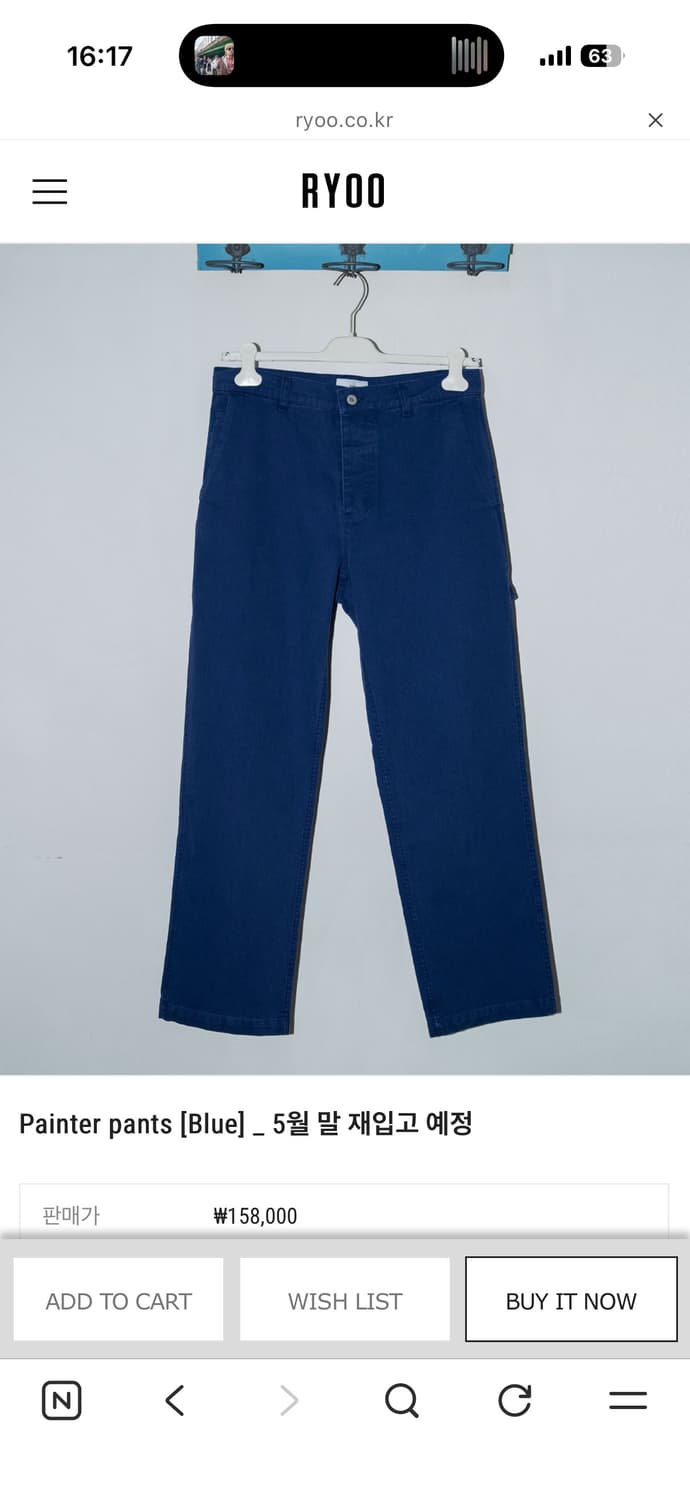 Painter pants [Blue] 상품이미지1