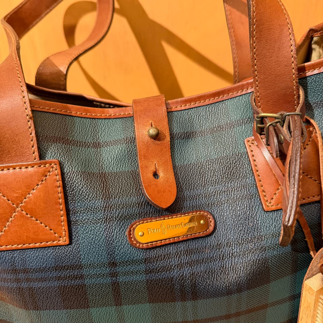 폴로랄프로렌 블랙와치 레더 토트백 상품이미지7