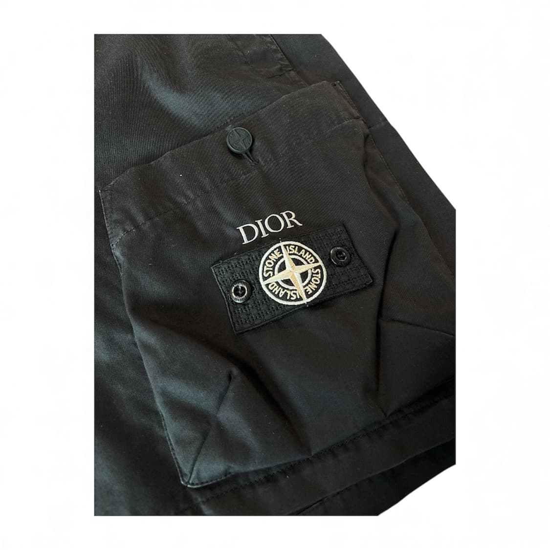 디올 x 스톤아일랜드 버뮤다 쇼츠 블랙 48사이즈 상품이미지5