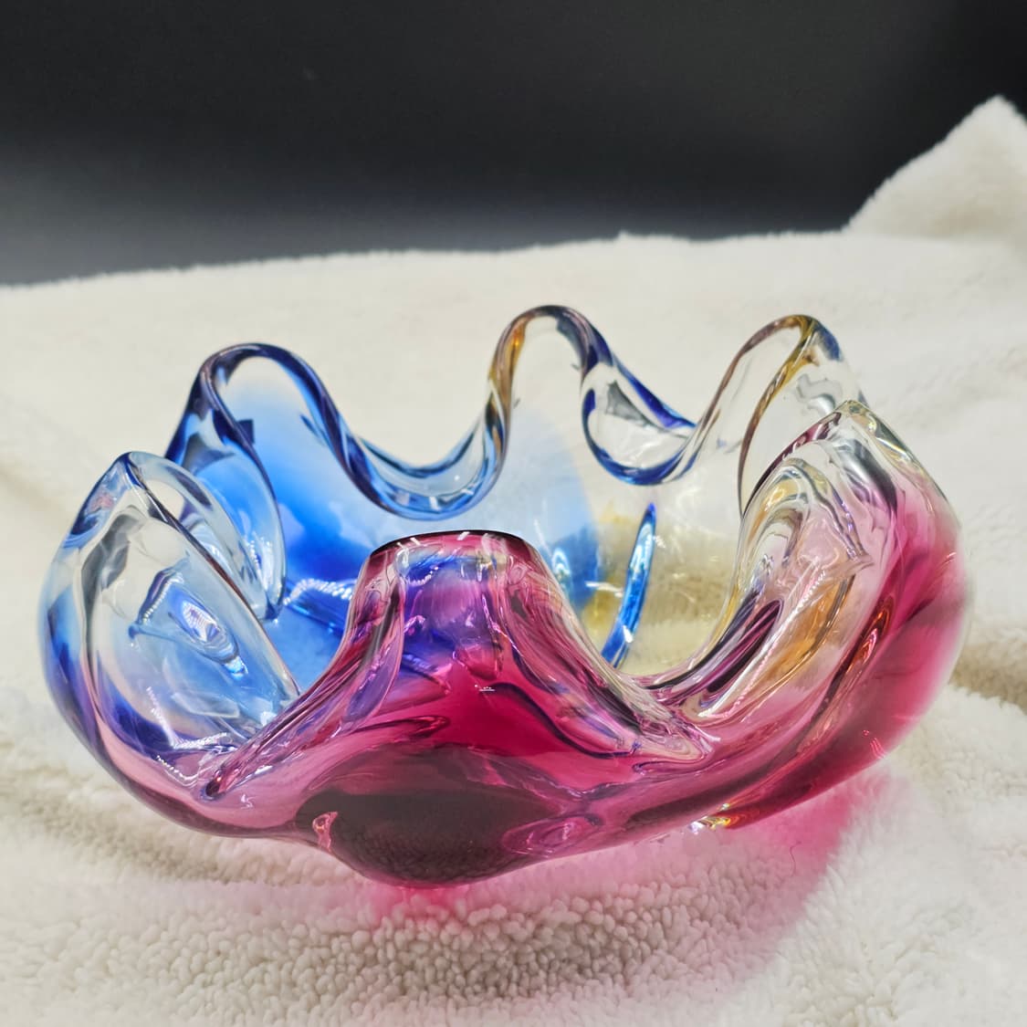 일본 명품 유리공예 쿠라타 KURATA 수제 빈티지 유리볼 유리그릇 상품이미지6