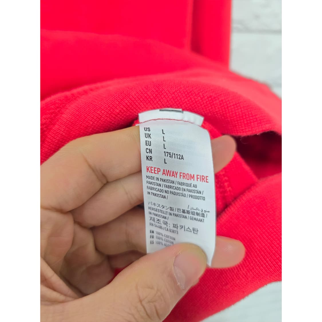 택포_ 아메리칸 이글 빨간색 후드티 L 상품이미지3