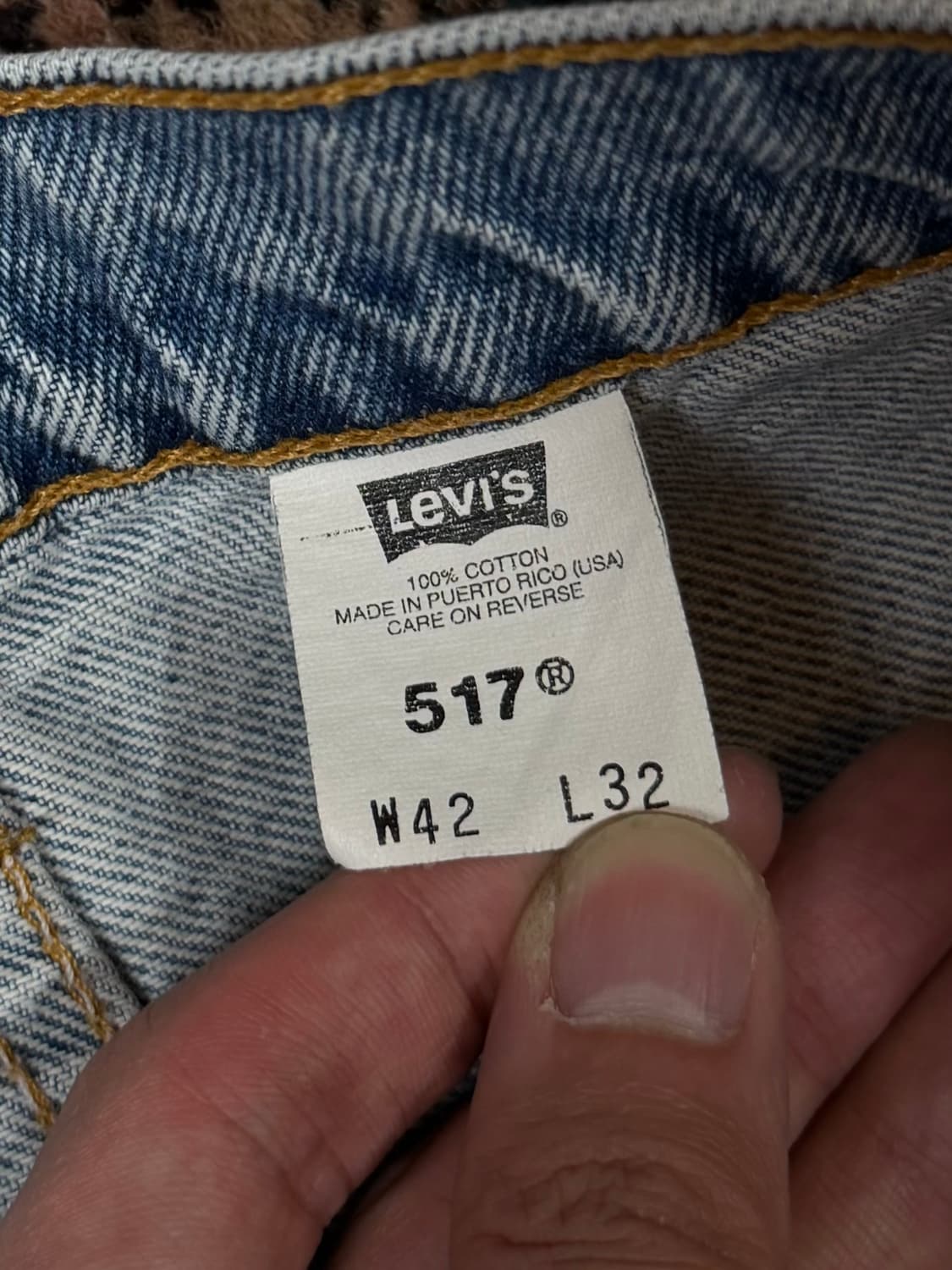 90's USA Made 빈티지 리바이스 517 오렌지탭 부츠컷 상품이미지9