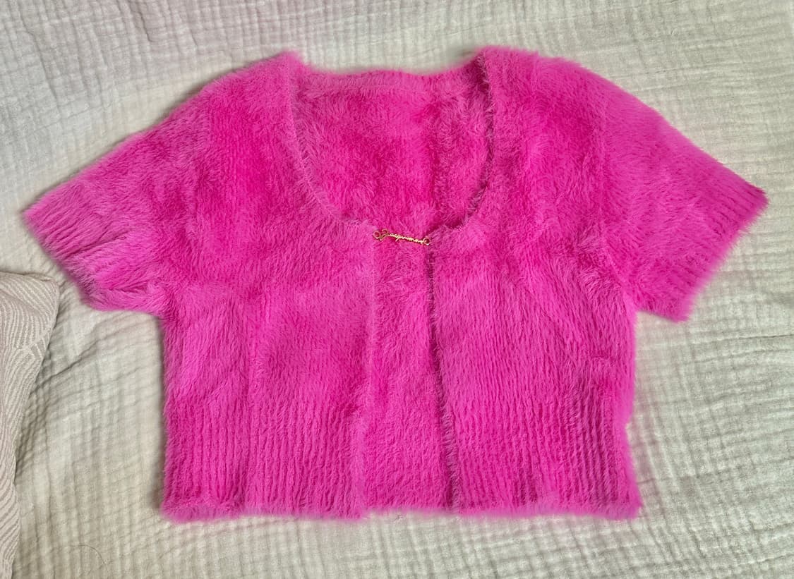 자크뮈스 자크무스 라마이유 네브 반팔 크롭 가디건 40사이즈 상품이미지3