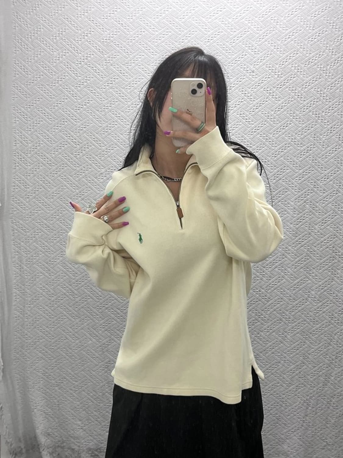 폴로 랄프로렌 폭닥 오트밀 반집업 카라니트 M C07286 상품이미지2