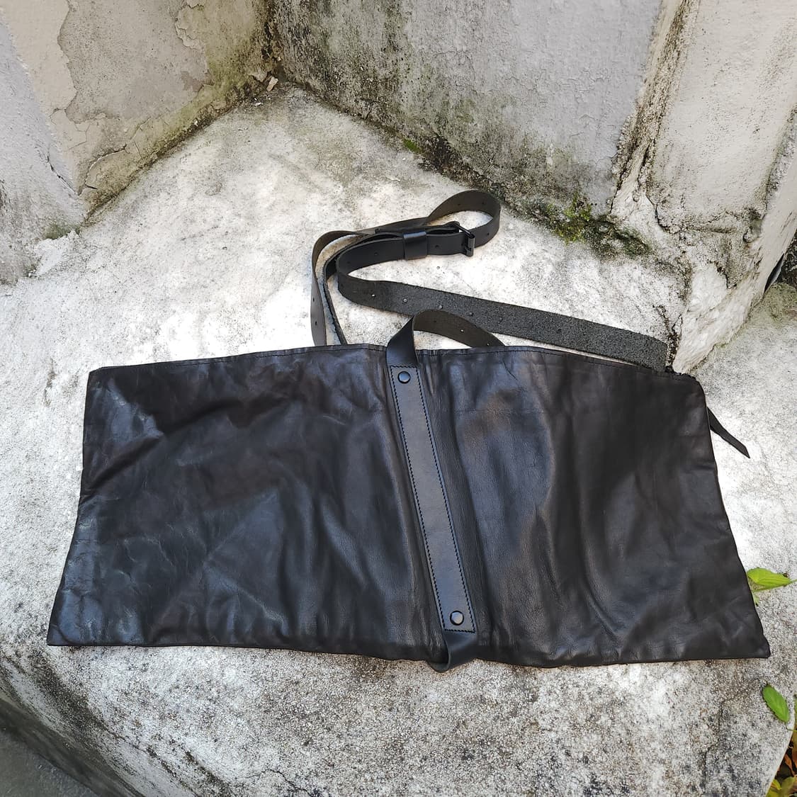 [OS] VTG heliotrope 다크 올리브 레더 남녀 코로스백 상품이미지5