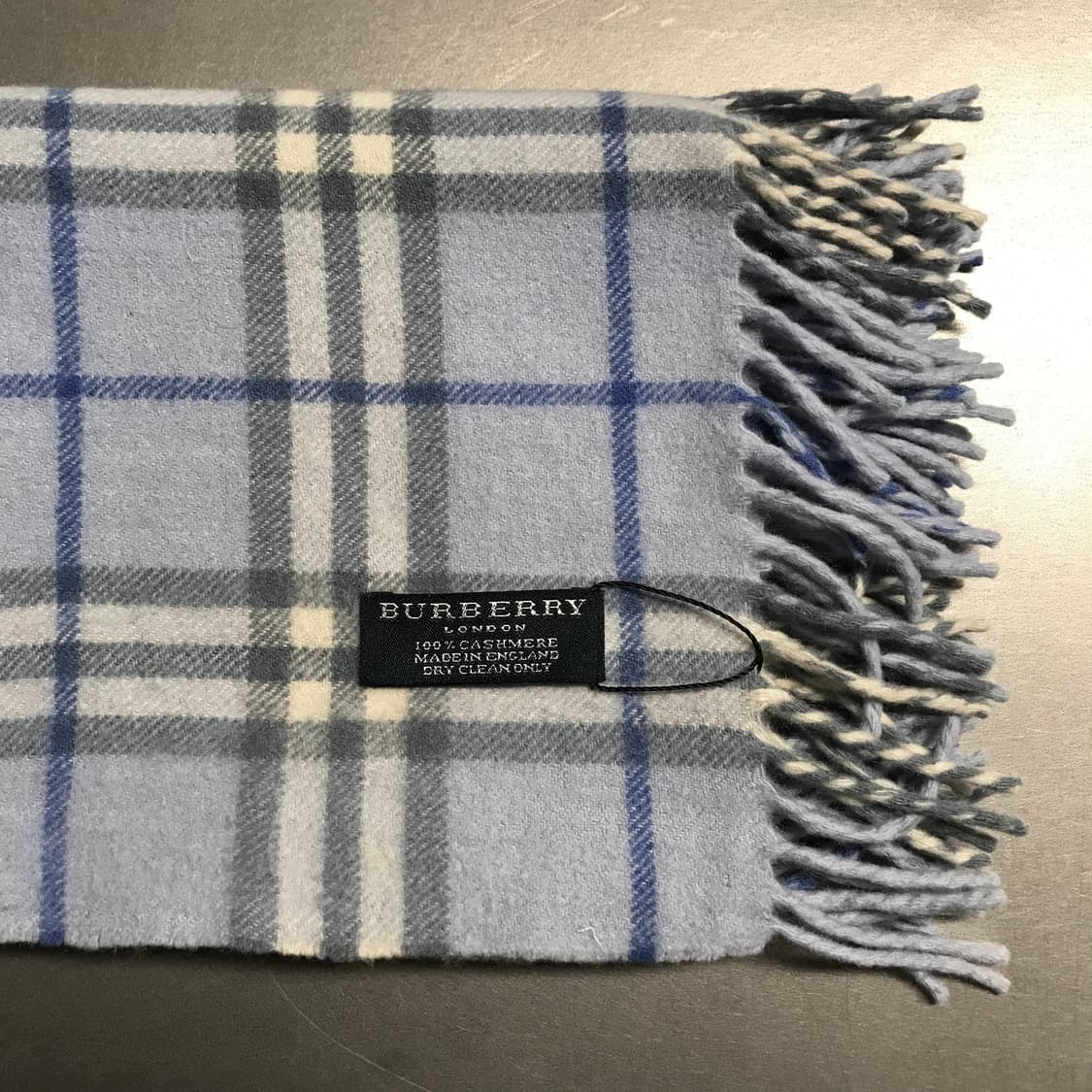 버버리 정품 캐시미어 머플러 블루 상품이미지2