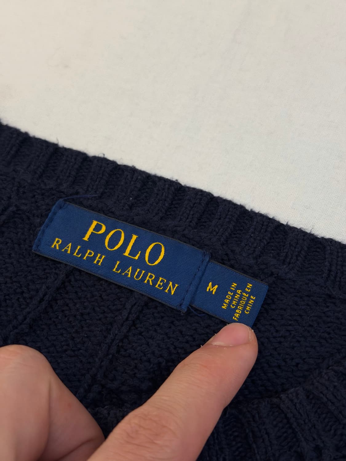 폴로 랄프로렌 꽈배기 케이블니트 네이비 상품이미지3