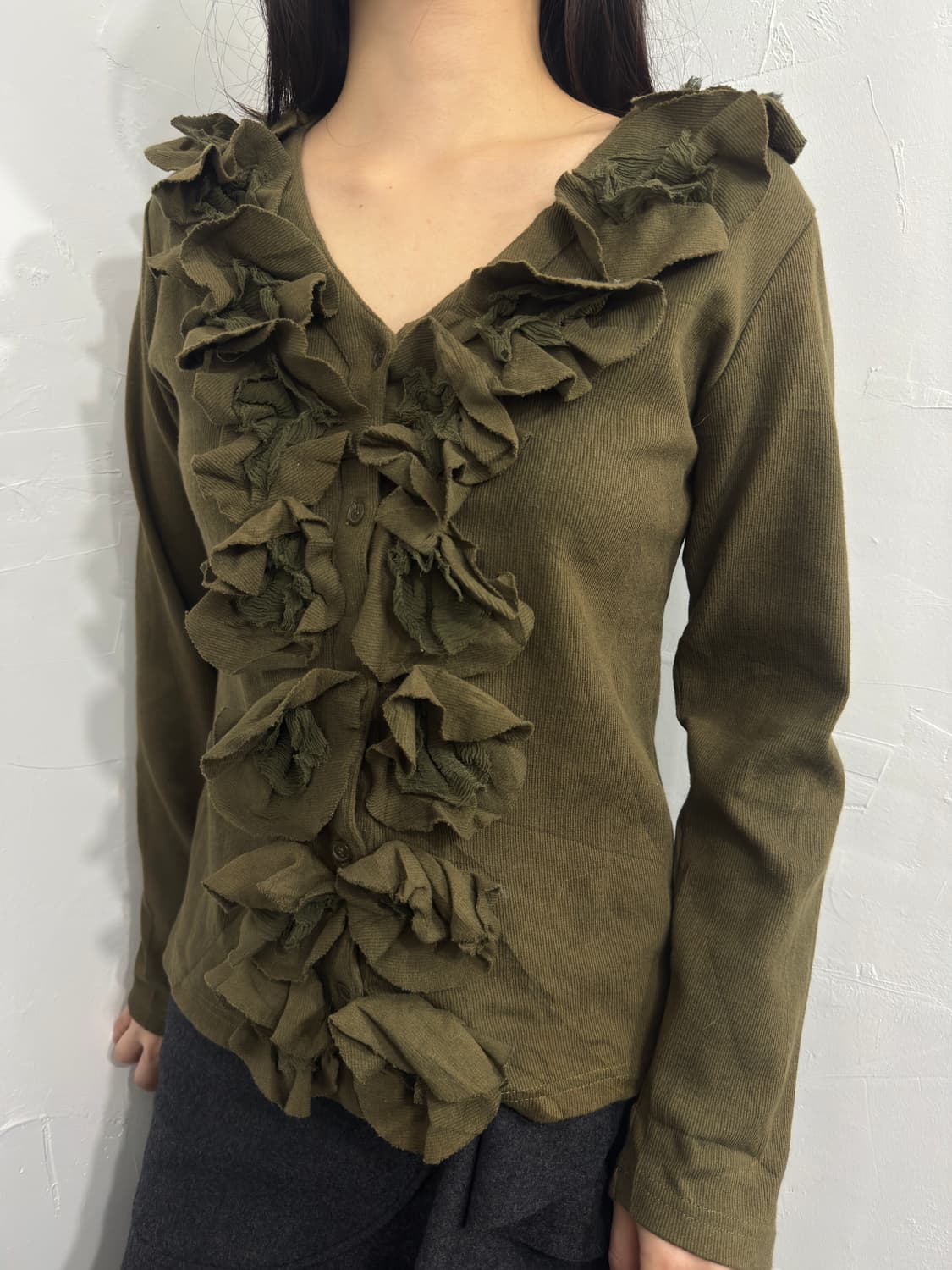 frill design knit cardigan 상품이미지2