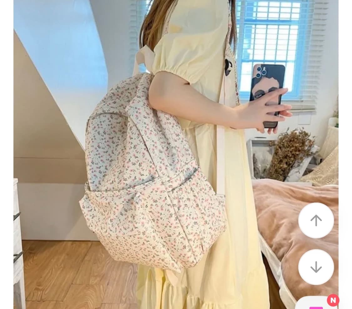 빈티지 플라워 보부상 백팩 상품이미지4