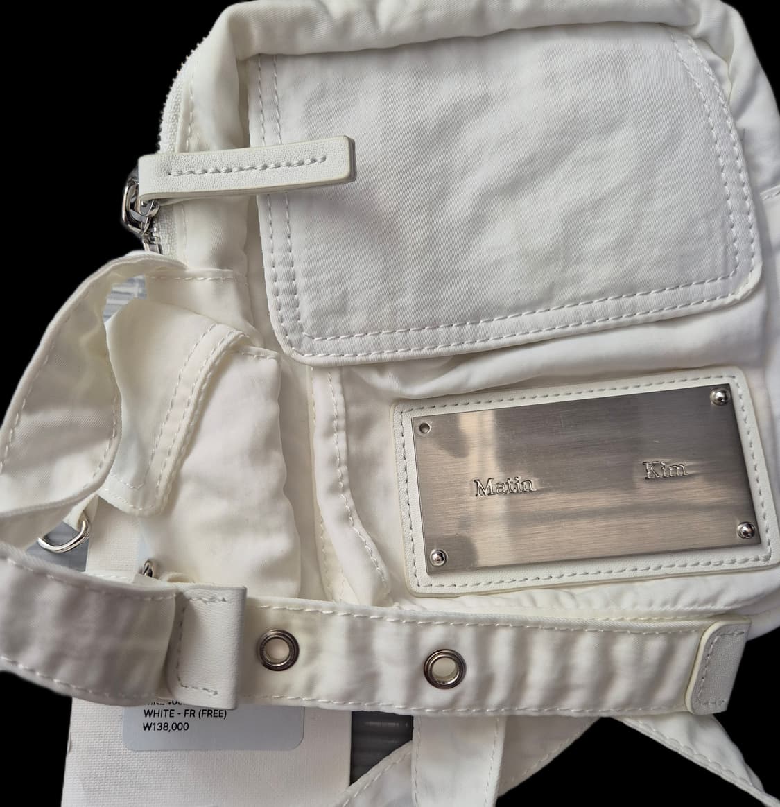 마뗑킴 카고 크로스 미니백 화이트 상품이미지2