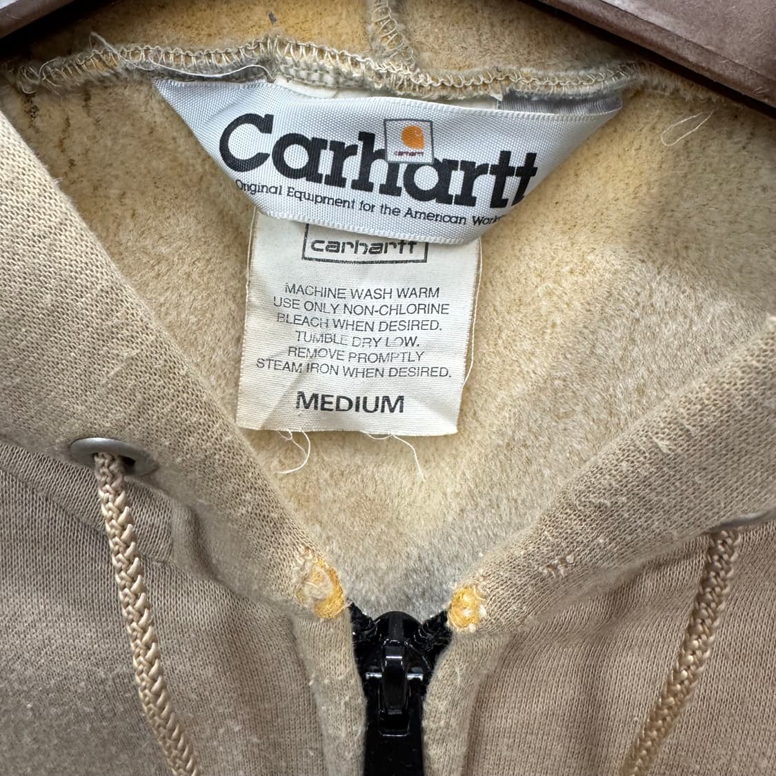 00s 칼하트 네오프랜 후드 집업 전면 로고 포인트 베이지 상품이미지5