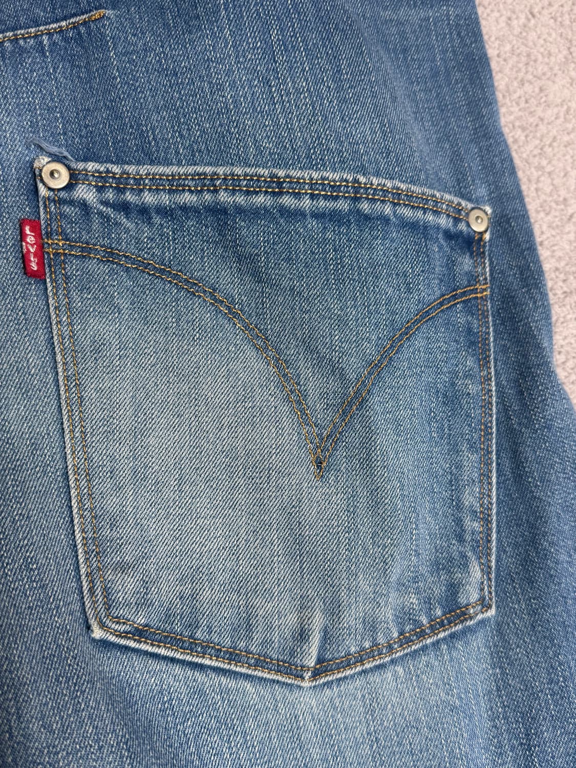 리바이스 엔지니어드 진 10주년 한정판 신치백 연청 데님 청바지 상품이미지5