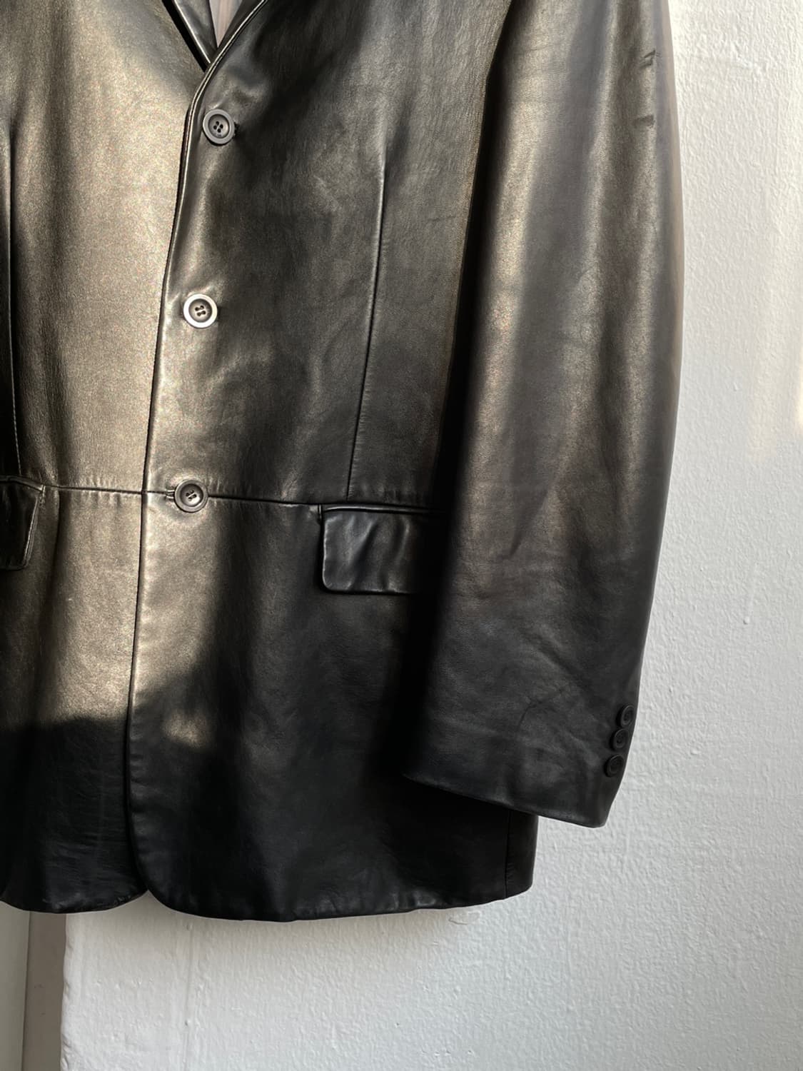 빈티지 양가죽 레더 블레이저 상품이미지5