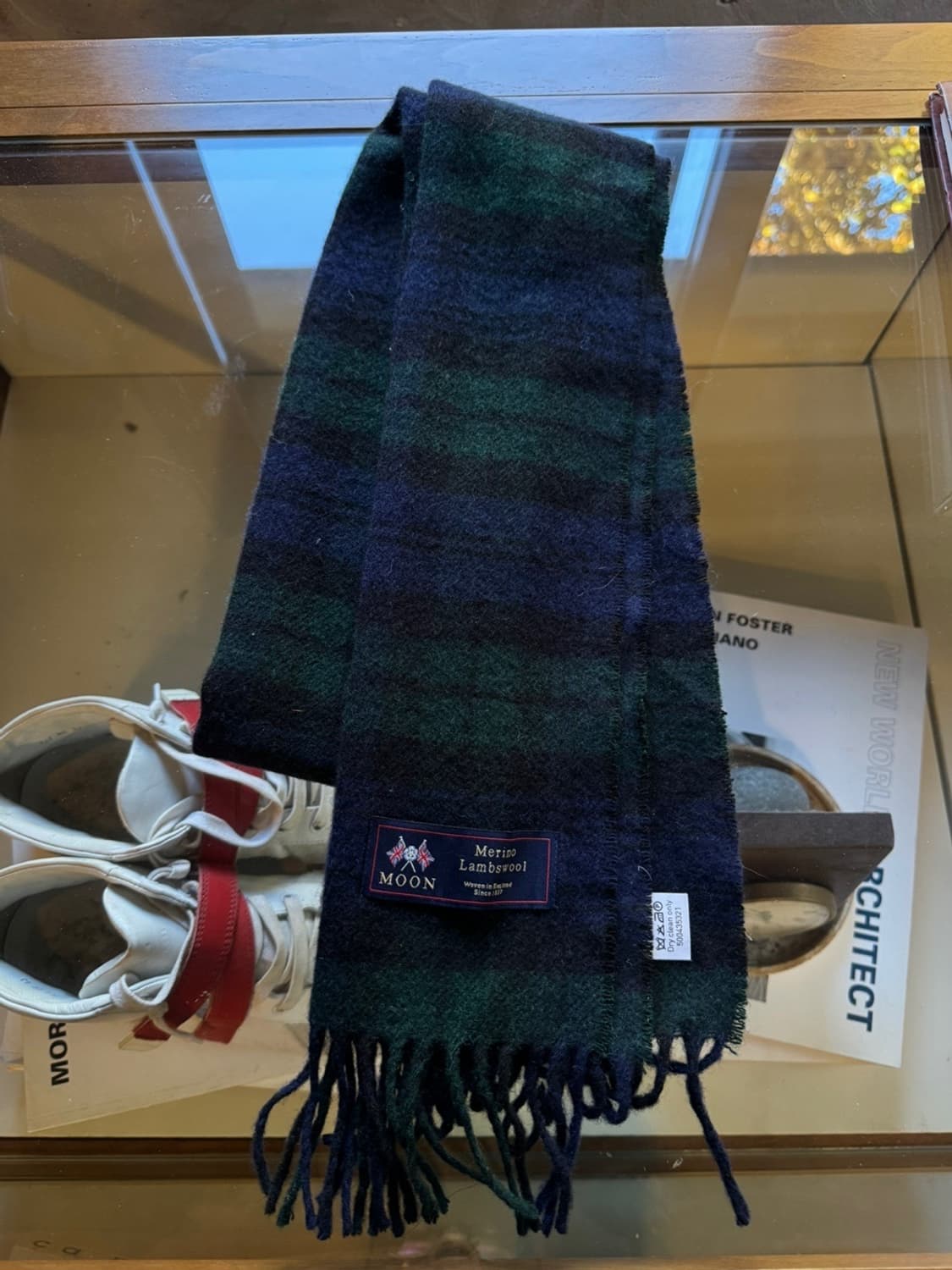 MOON 문트위드 메리노울 블랙와치 머플러 상품이미지8