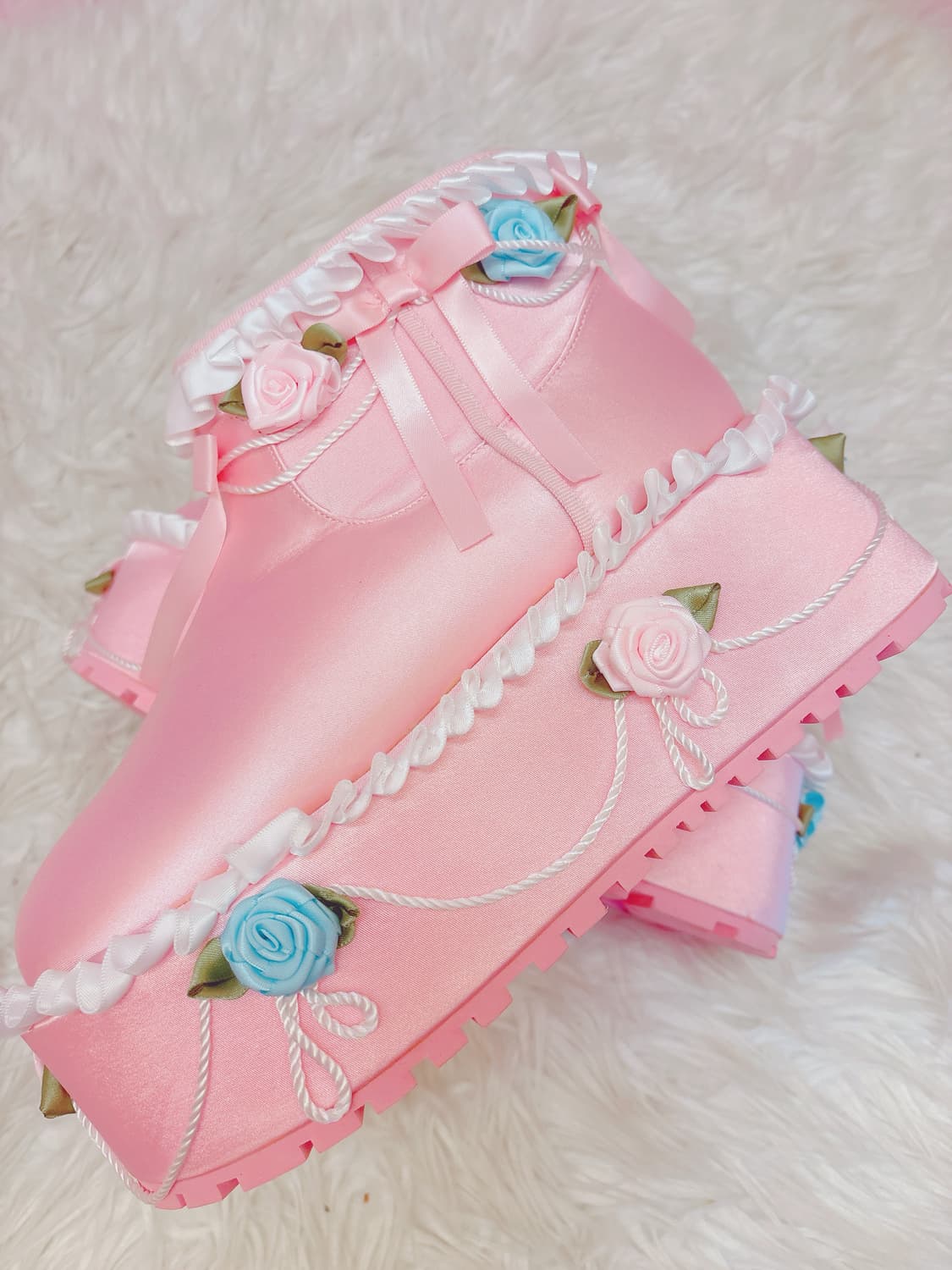 Sugar thrillz pink winter ankle boots 상품이미지5