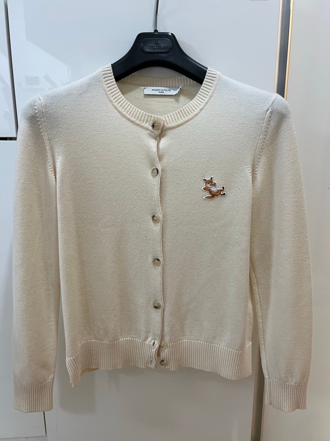메종키츠네 아이보리가디건 M 상품이미지1