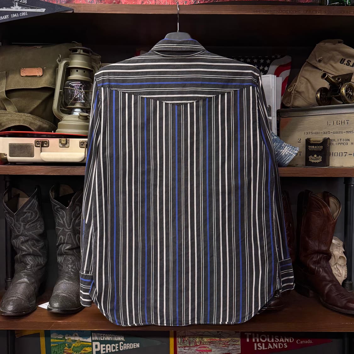 슈가 케인 펄 스냅 스트라이프 패턴 카우보이 웨스턴 셔츠 N128 상품이미지2