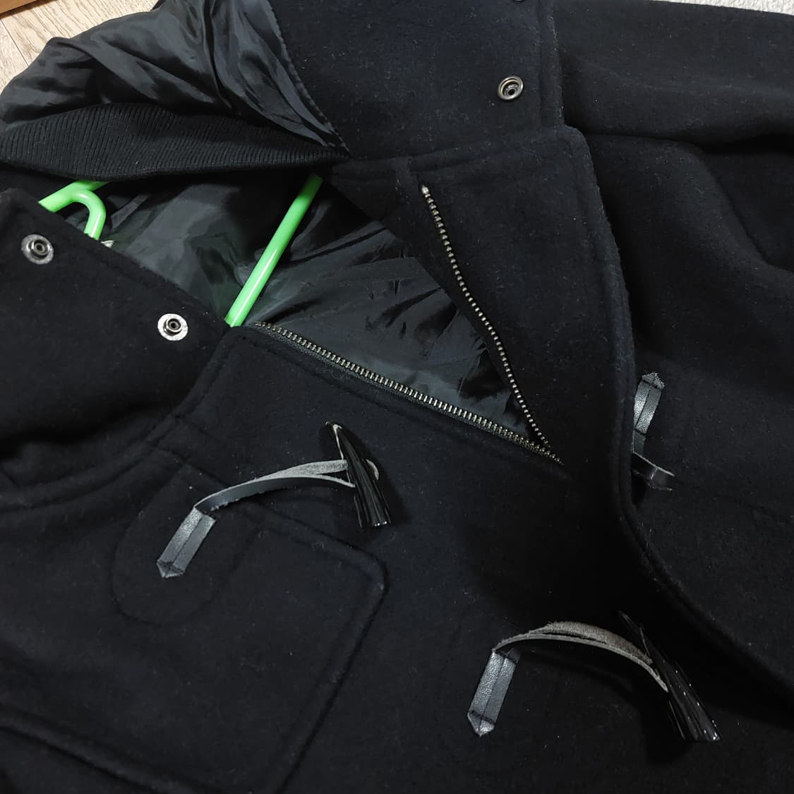 TK 울 떡볶이 후드 더플 코트 상품이미지3