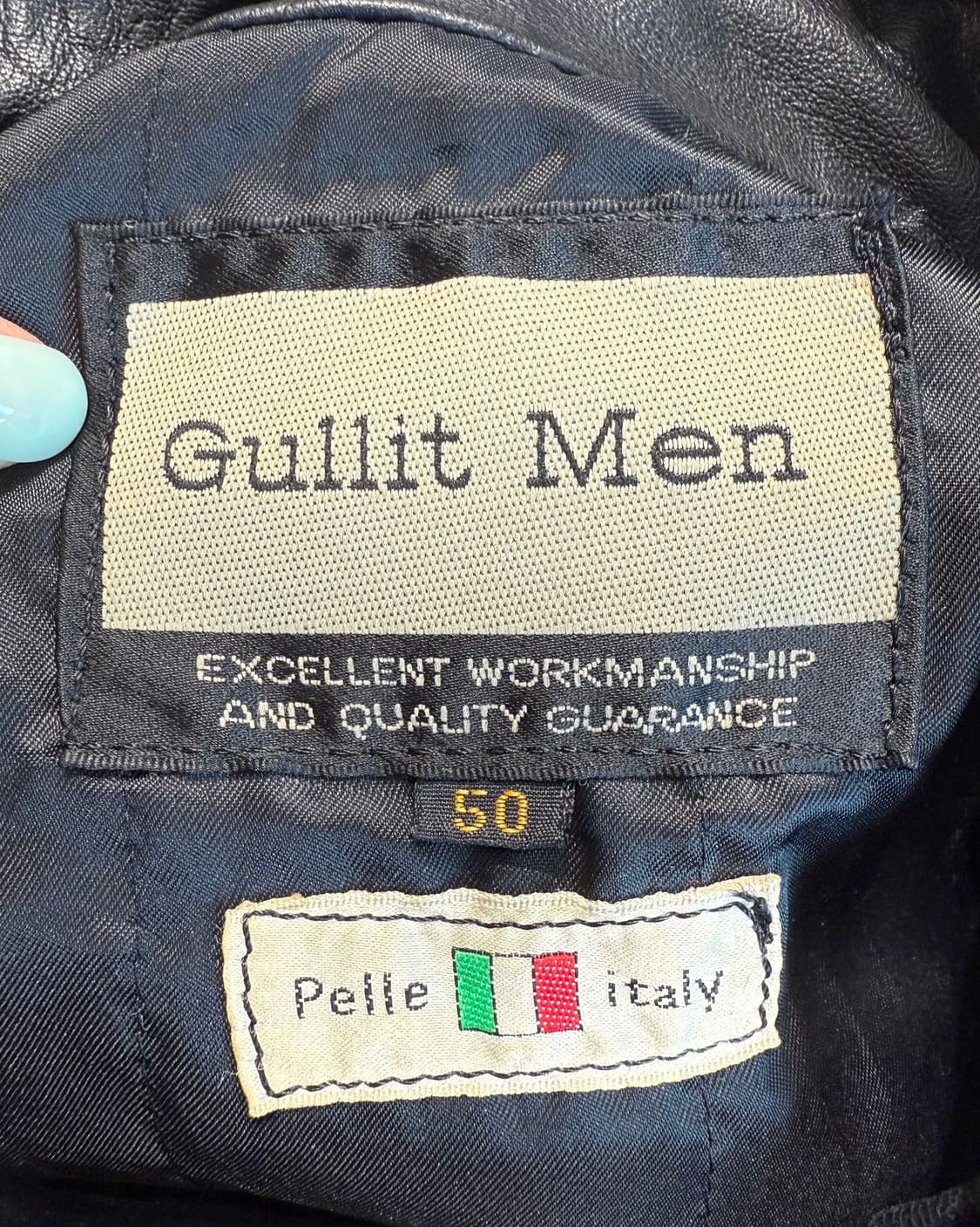 걸릿 맨 블랙 카우하인드 레더 자켓  상품이미지8