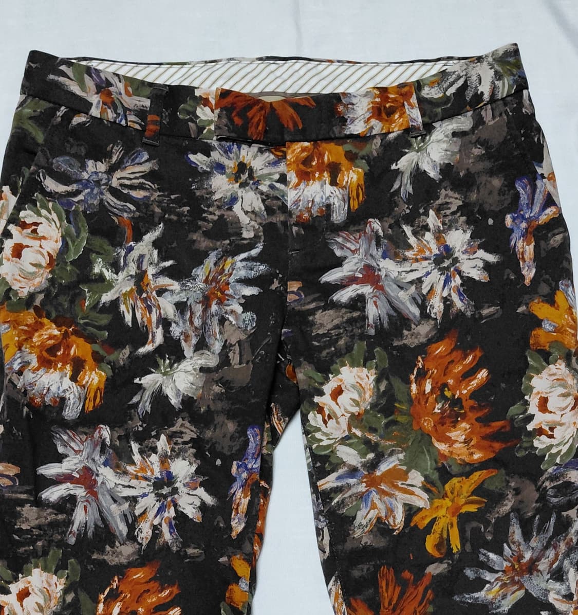 [일본38/무료배송] Sov. 일본 프리미엄 플로럴 패턴 슬림 팬츠 상품이미지1