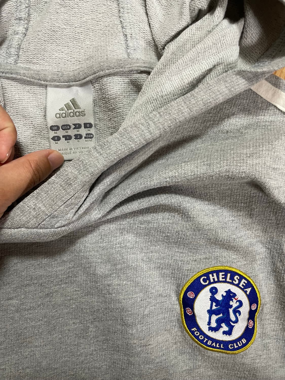 아디다스 첼시 그레이 후드티 축구 긴팔 fc 상품이미지3