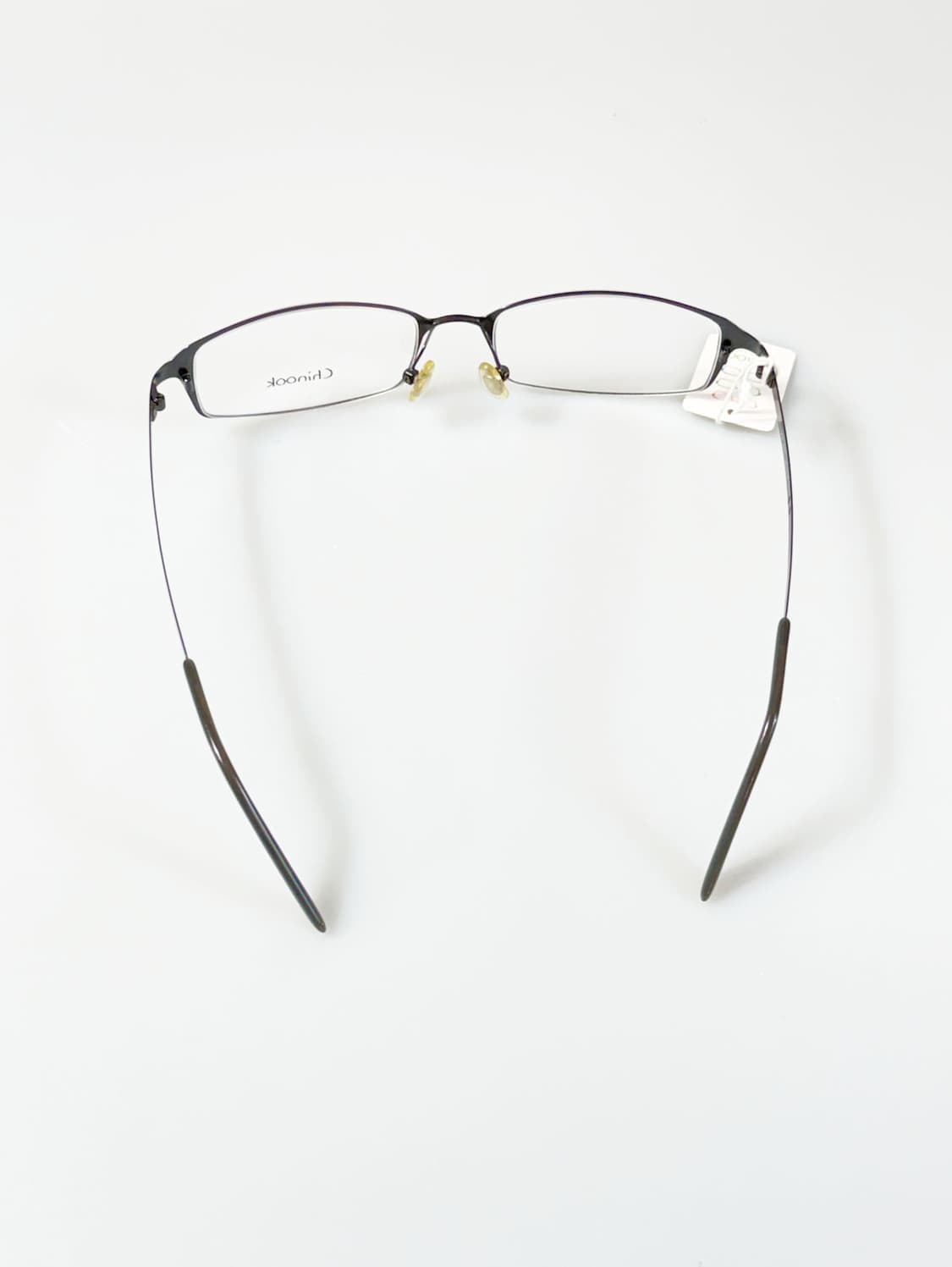 CHINOOK 블랙 메탈 슬림 스퀘어 빈티지 안경 상품이미지5