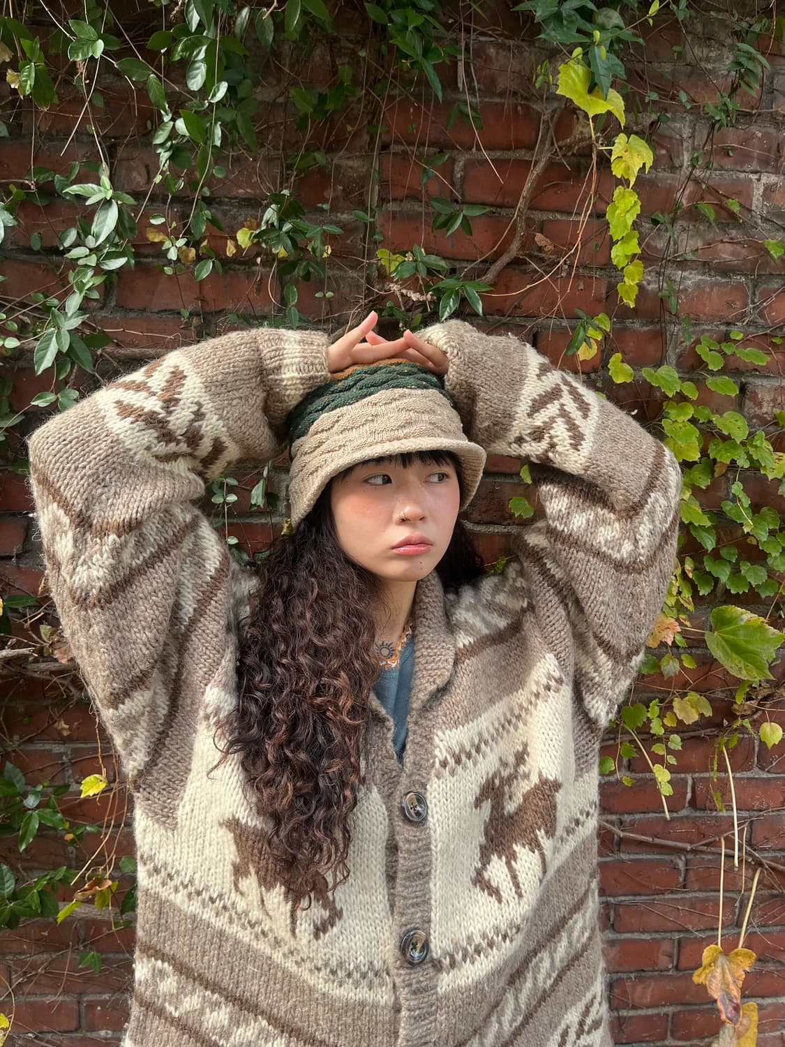 일본무드 니트 모자 상품이미지1