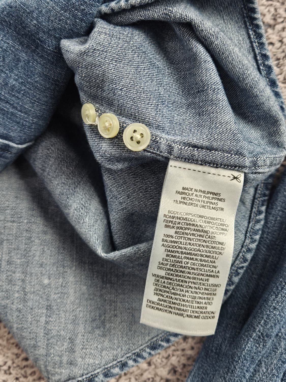 폴로랄프로렌 슬림핏 베이직 데님 셔츠 ( S ) / 10843 상품이미지8