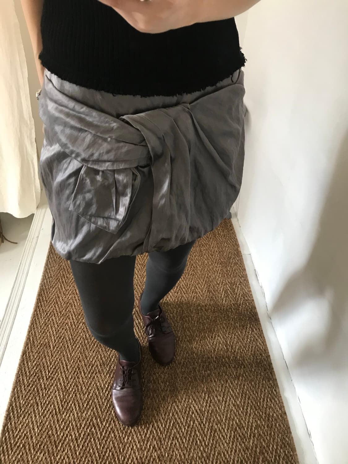 silver detail silk skirt 상품이미지2