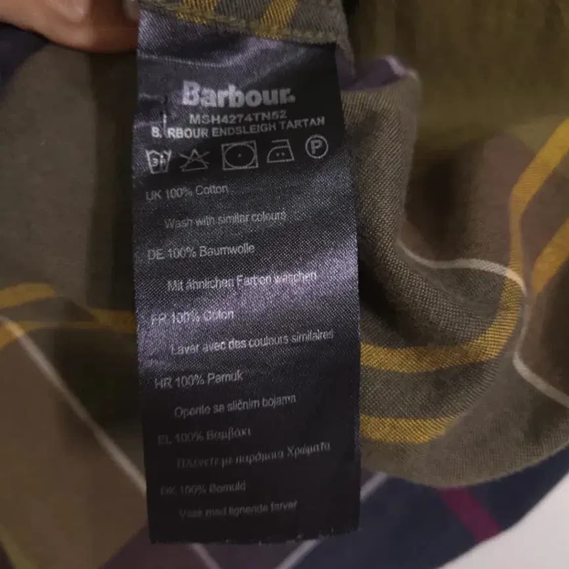 바버 타탄 체크 셔츠 테일러드 핏 상품이미지5