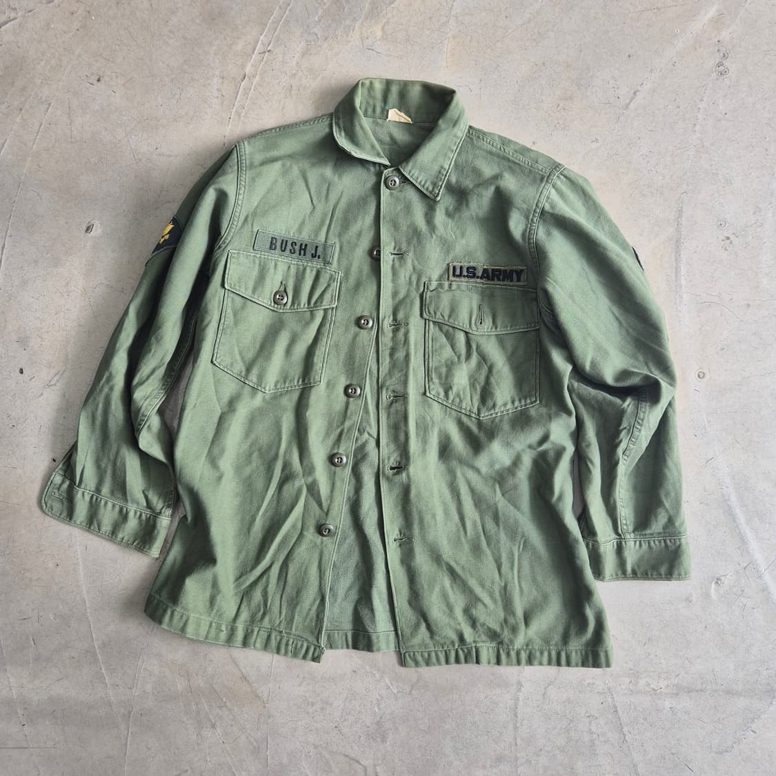 60's OG-107 백사틴 밀리터리 셔츠 상품이미지1