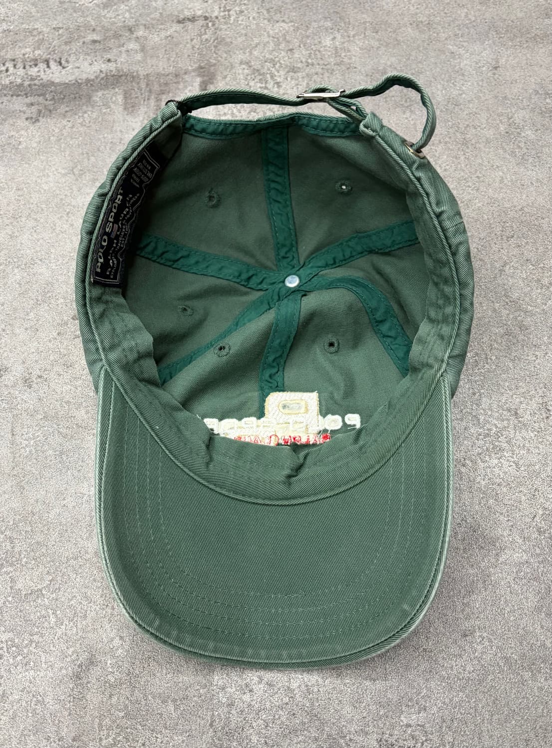 90s 폴로 스포츠 랄프로렌 스펠아웃 볼캡 모자 그린 상품이미지4