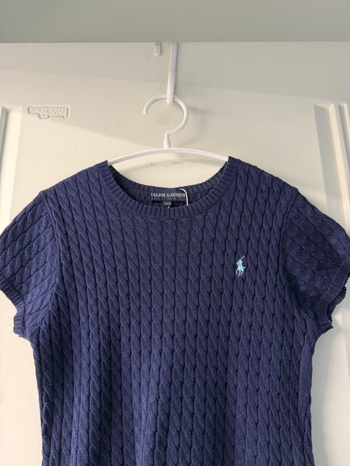 폴로 랄프로렌 네이비 케이블 반팔니트 상품이미지5