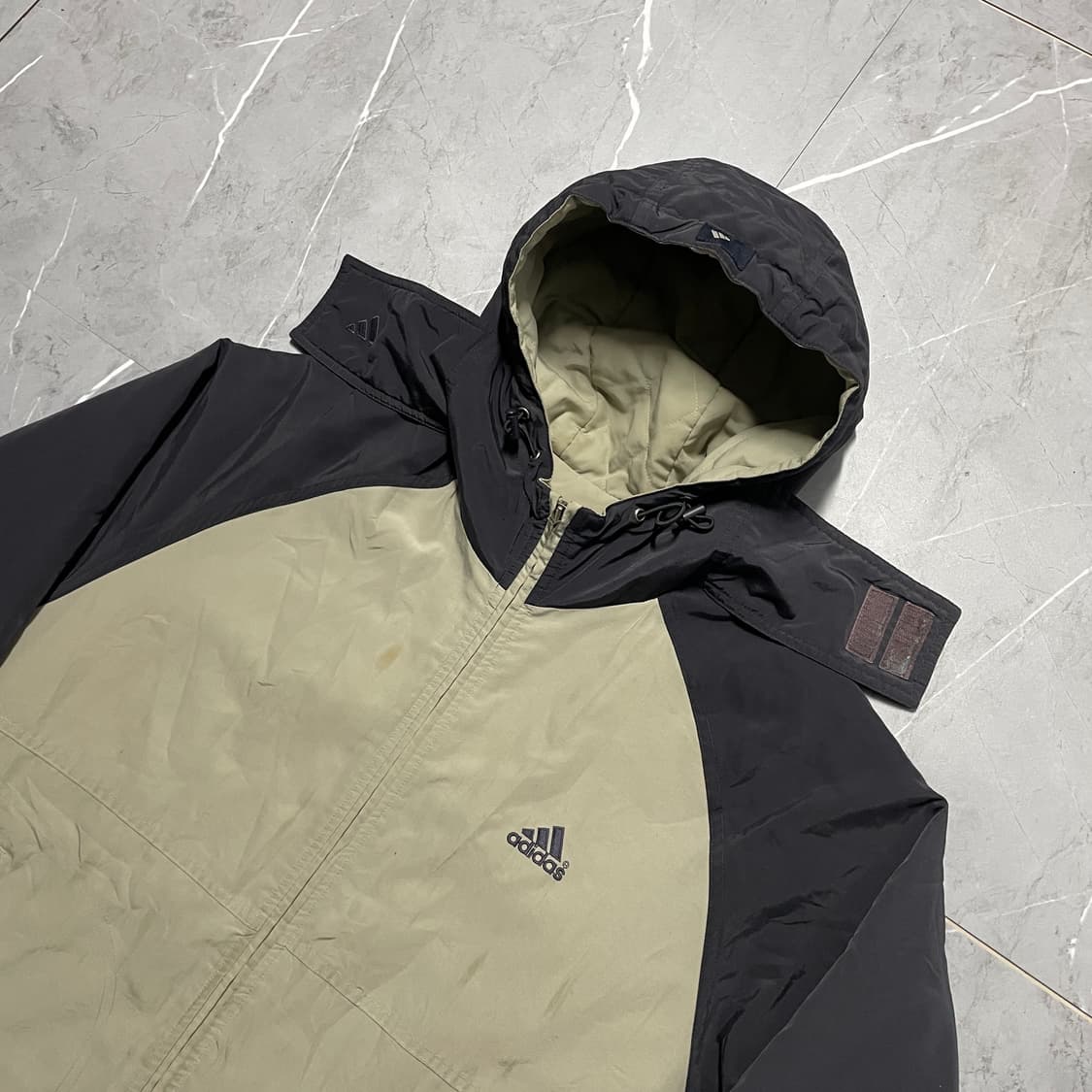 90s 아디다스 올드스쿨 점퍼 바람막이 누빔 패딩 트랙자켓 105 상품이미지2