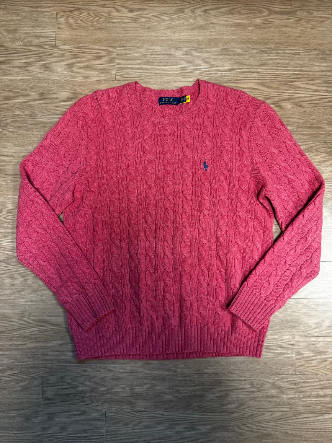 폴로 랄프로렌 핑크 케이블 니트 L 상품이미지1